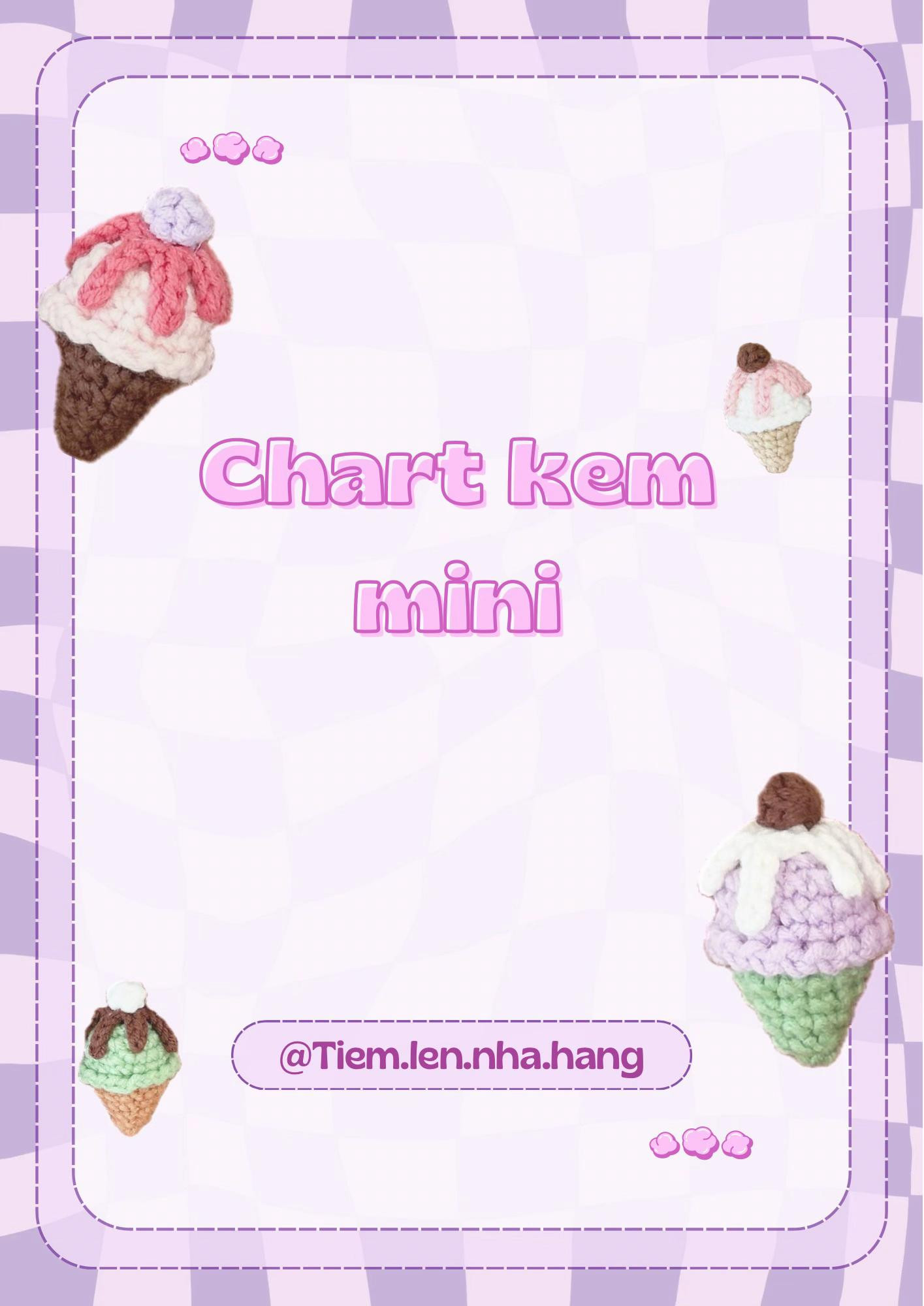 Chart móc kem mini: Hướng dẫn chi tiết cách làm kem, kem chảy và chấm tròn