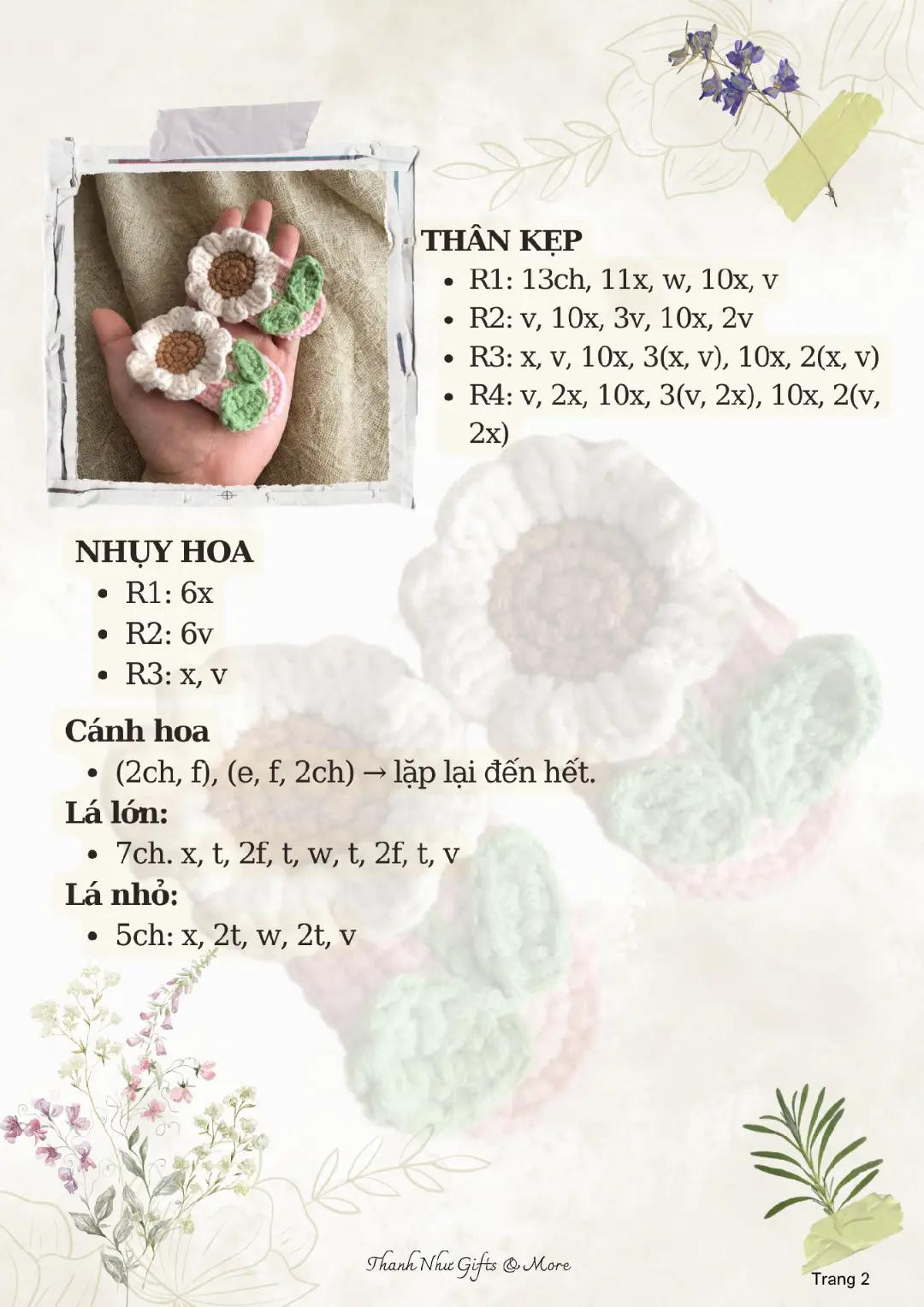 Chart móc kẹp tóc hình hoa hướng dương