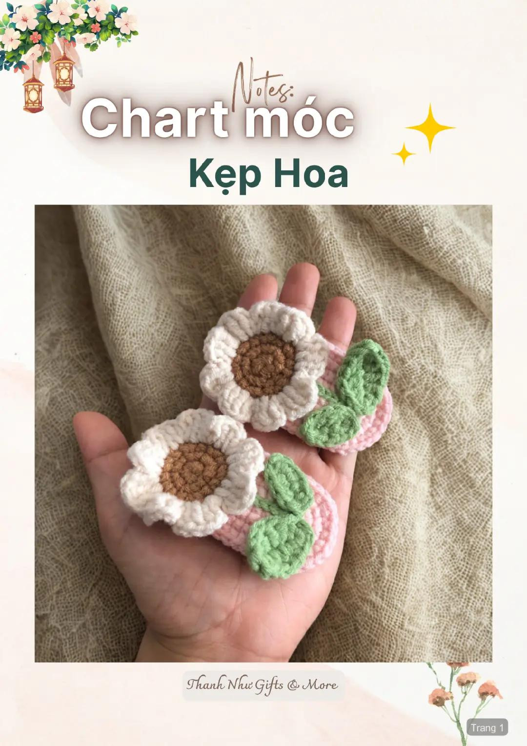 Chart móc kẹp tóc hình hoa hướng dương