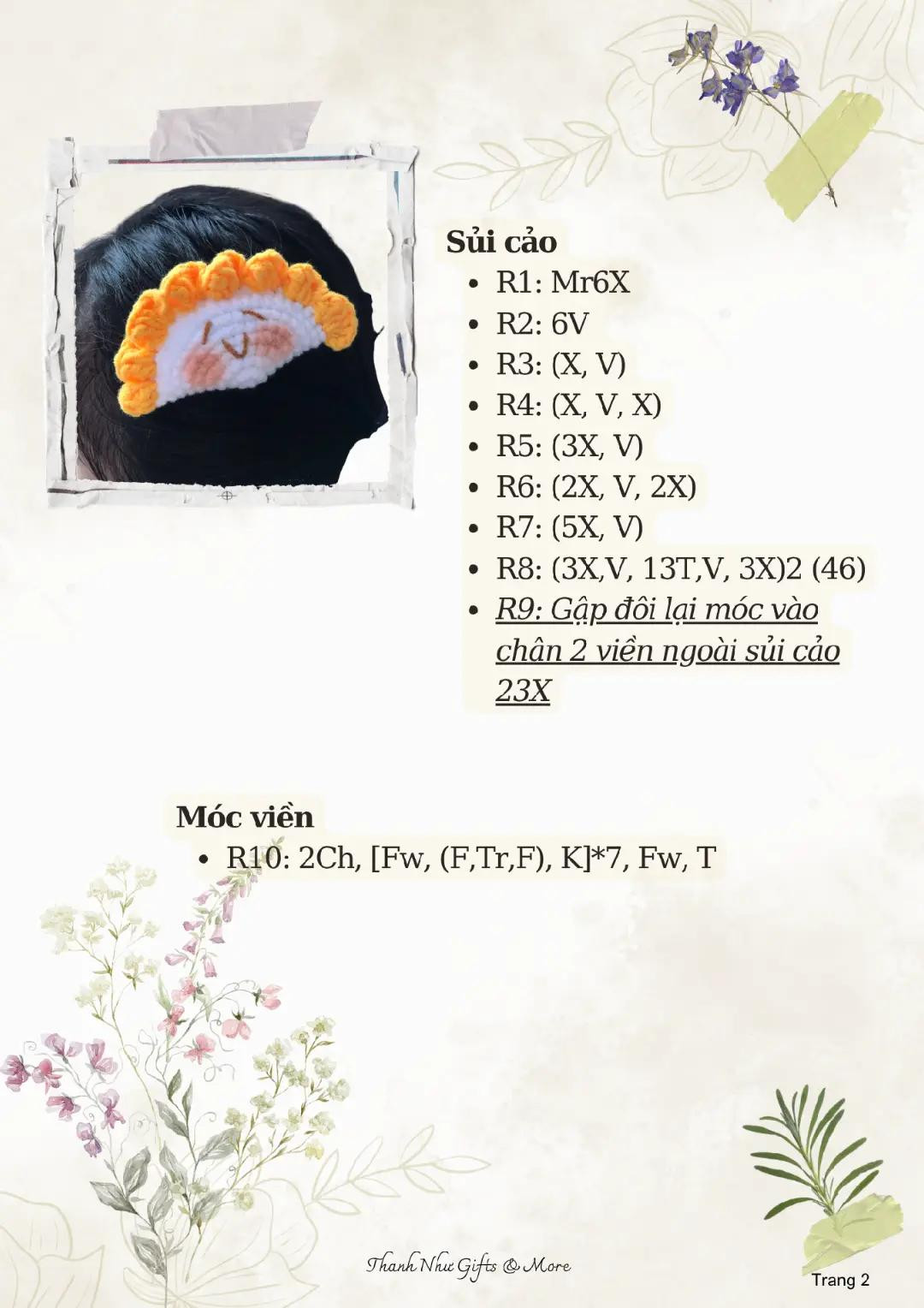 Chart móc kẹp tóc hình sủi cảo dễ thương