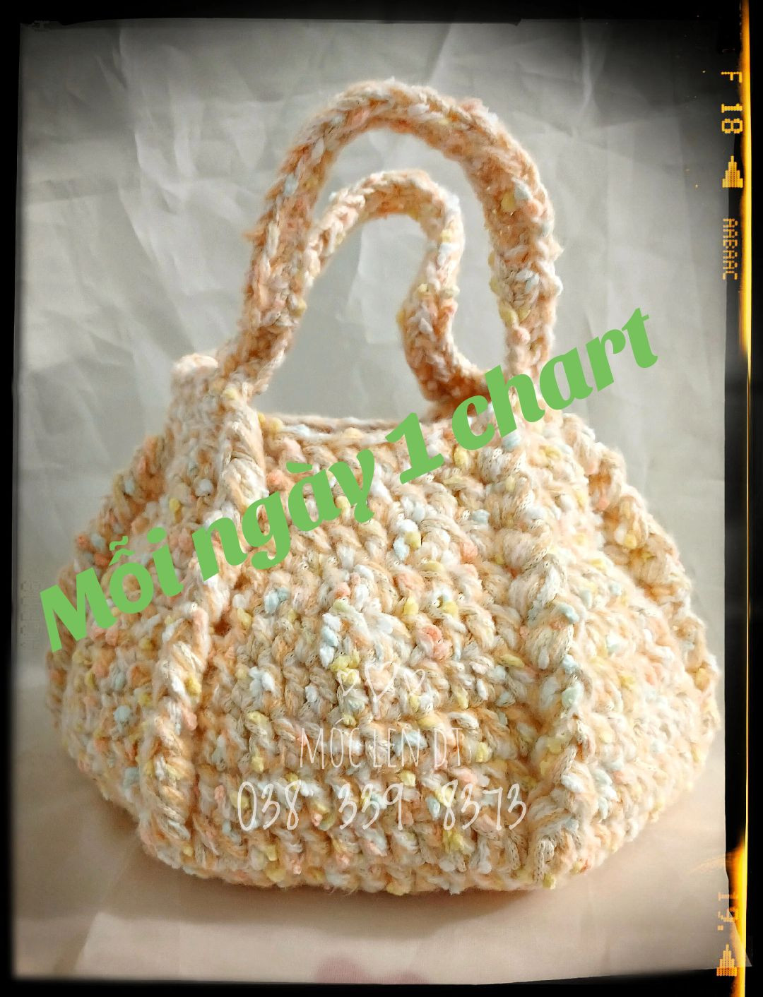 Chart móc kẹp tóc hoa chuông màu pastel