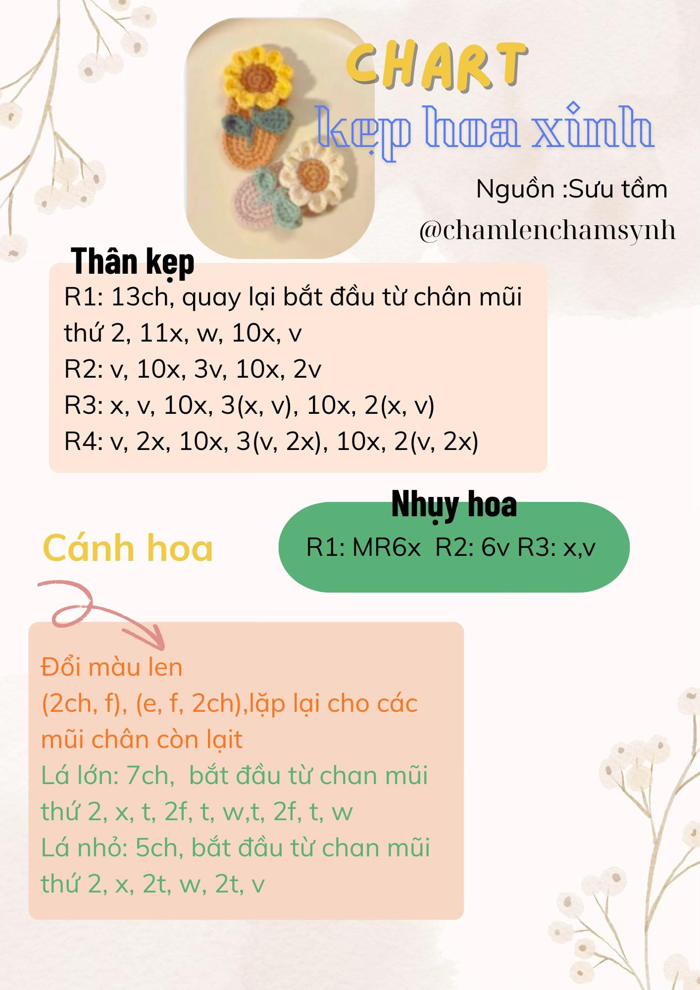 Chart móc kẹp tóc hoa hướng dương vàng nâu