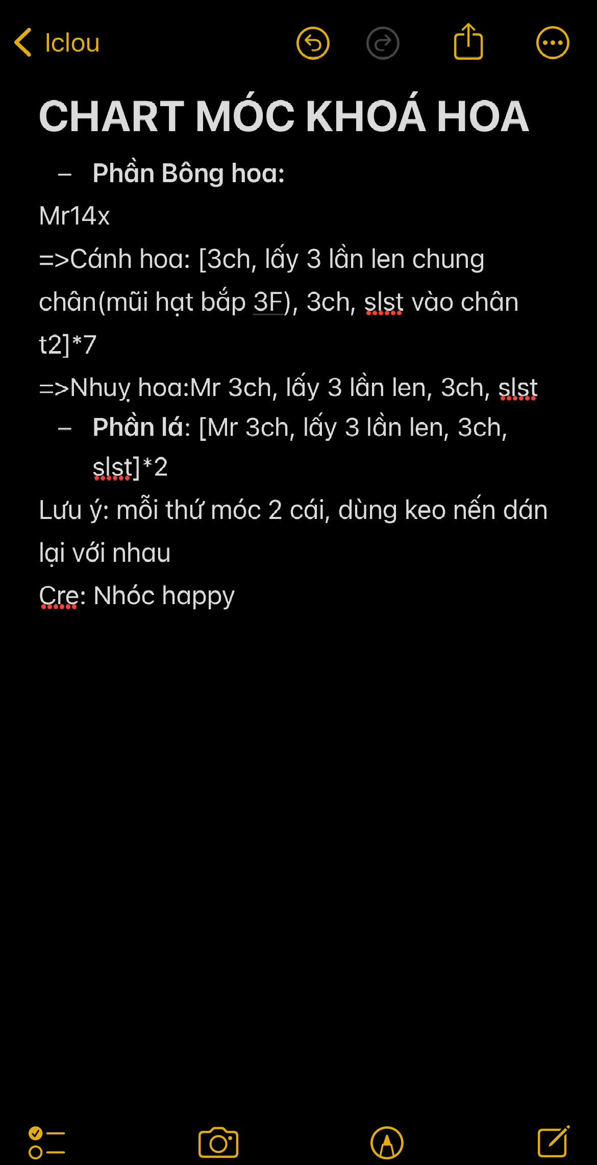 Chart móc khoá hoa mũi hạt bắp xanh vàng