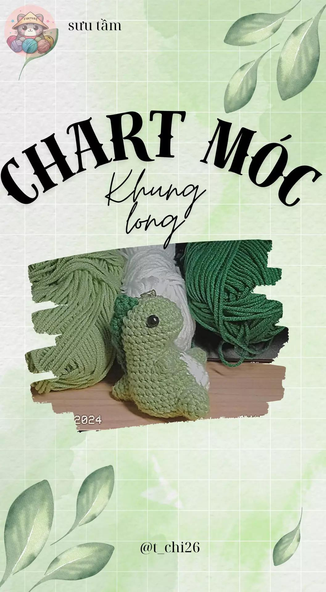 Chart Móc Khung Long Xanh Lá