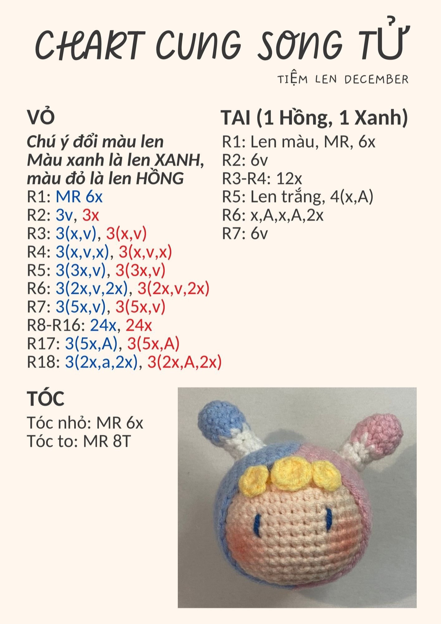 Chart móc len 12 cung hoàng đạo dễ thương