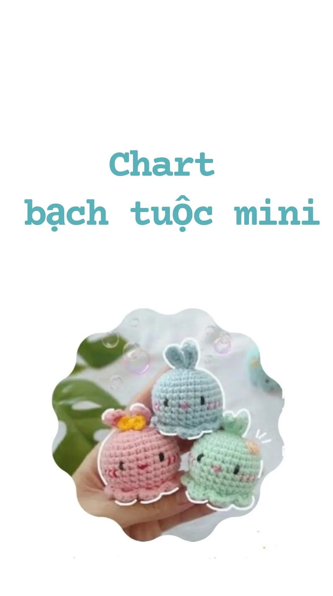 Chart móc len bạch tuộc mini dễ thương