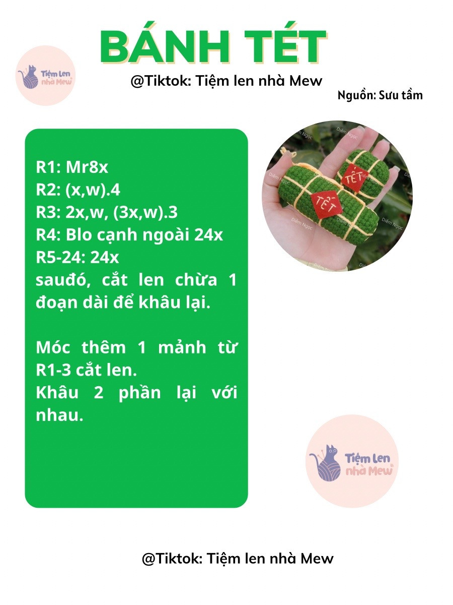 Chart móc len Bánh Chưng và Bánh Tét