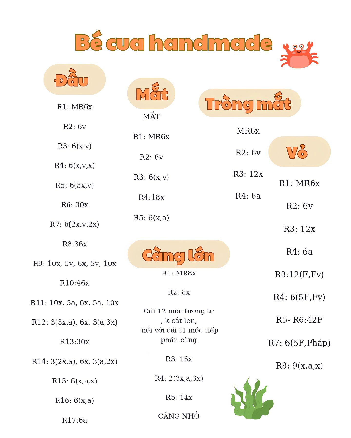 Chart móc len Bế cua handmade dễ thương màu đỏ