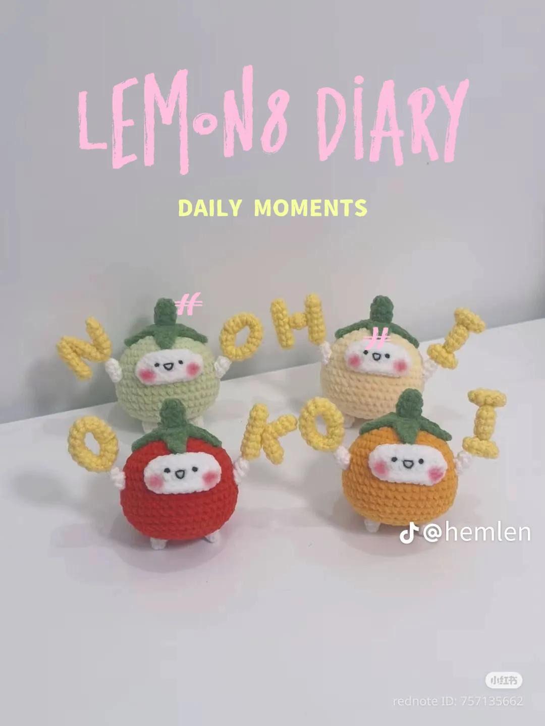 Chart móc len Biệt đội cà chua dễ thương, hướng dẫn chi tiết từng bước