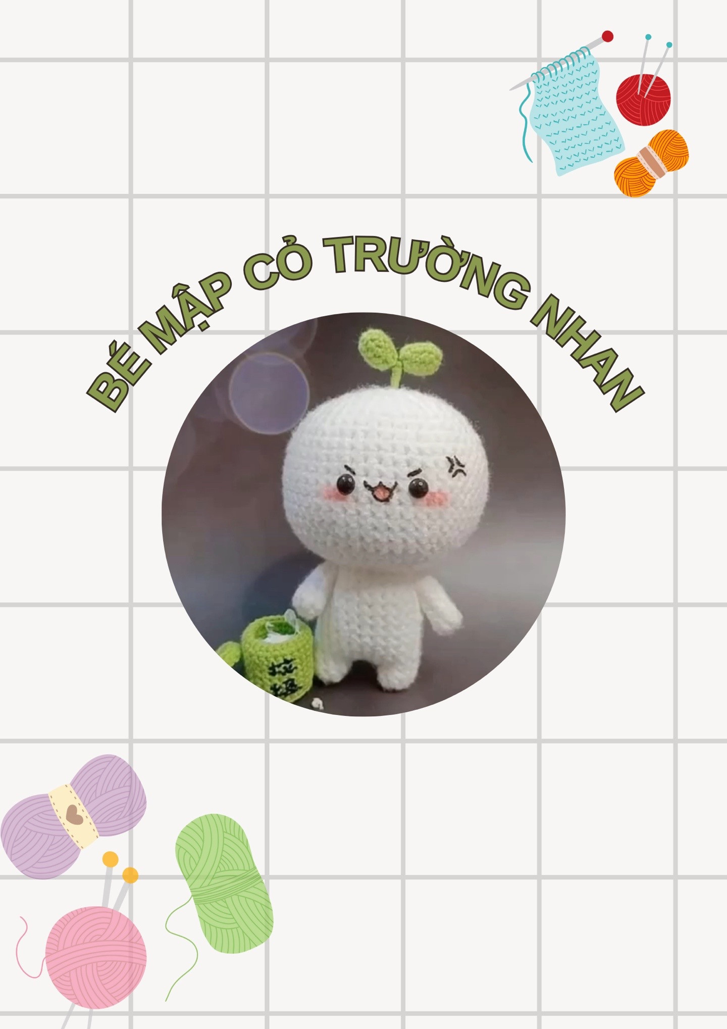 Chart móc len búp bê Béo Mập cổ trồng nhan dễ thương