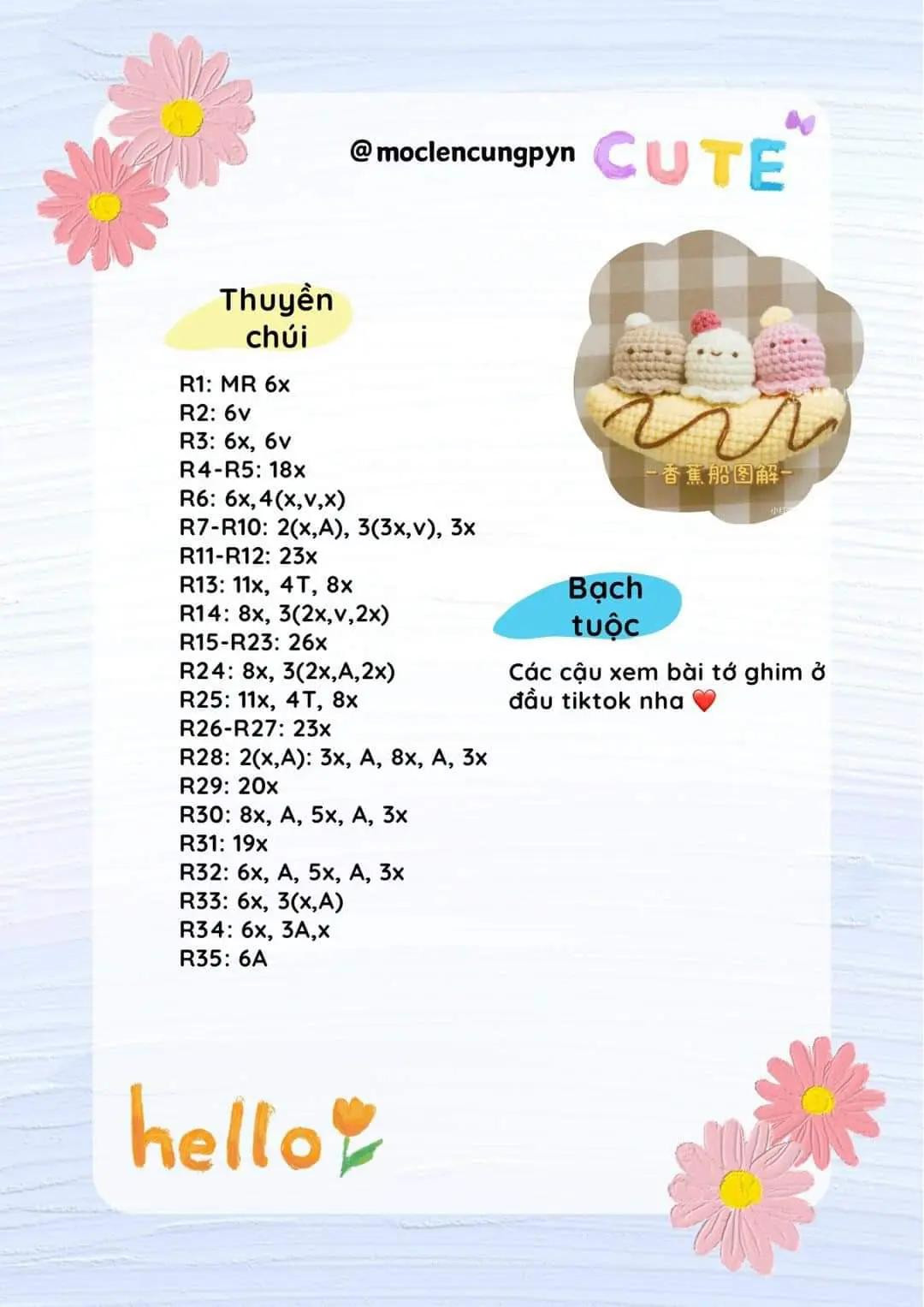 Chart Móc Len Búp bê Chó Pacha McDonald's và Kuromi