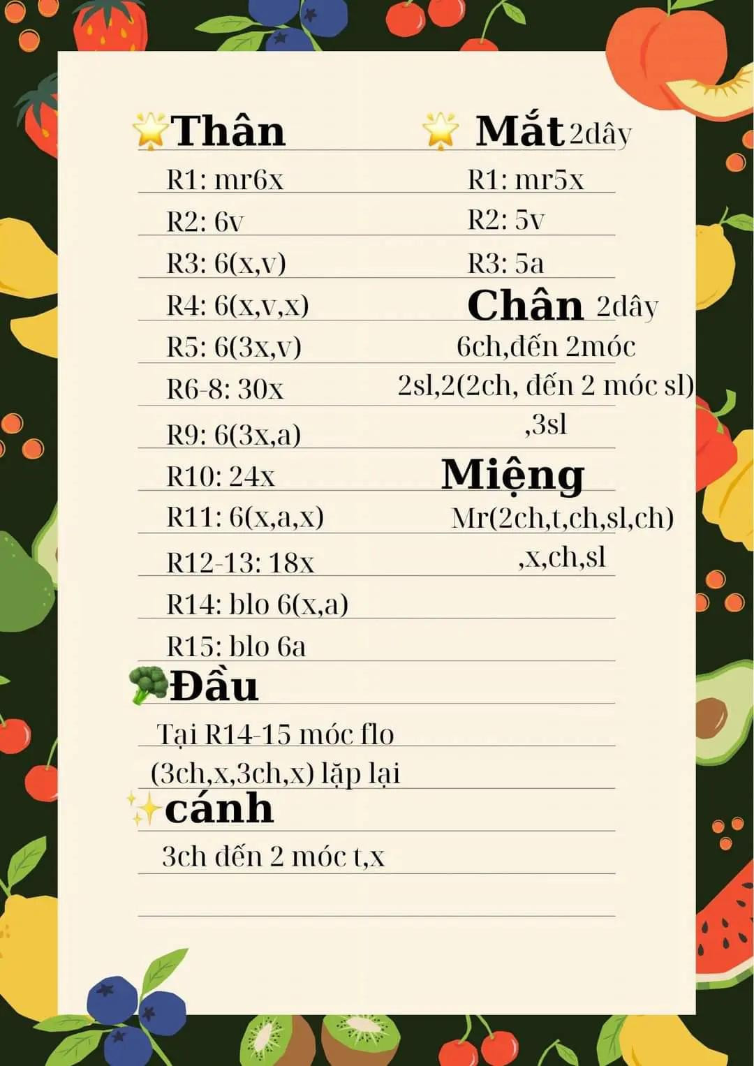 Chart Móc Len Búp bê Chó Pacha McDonald's và Kuromi