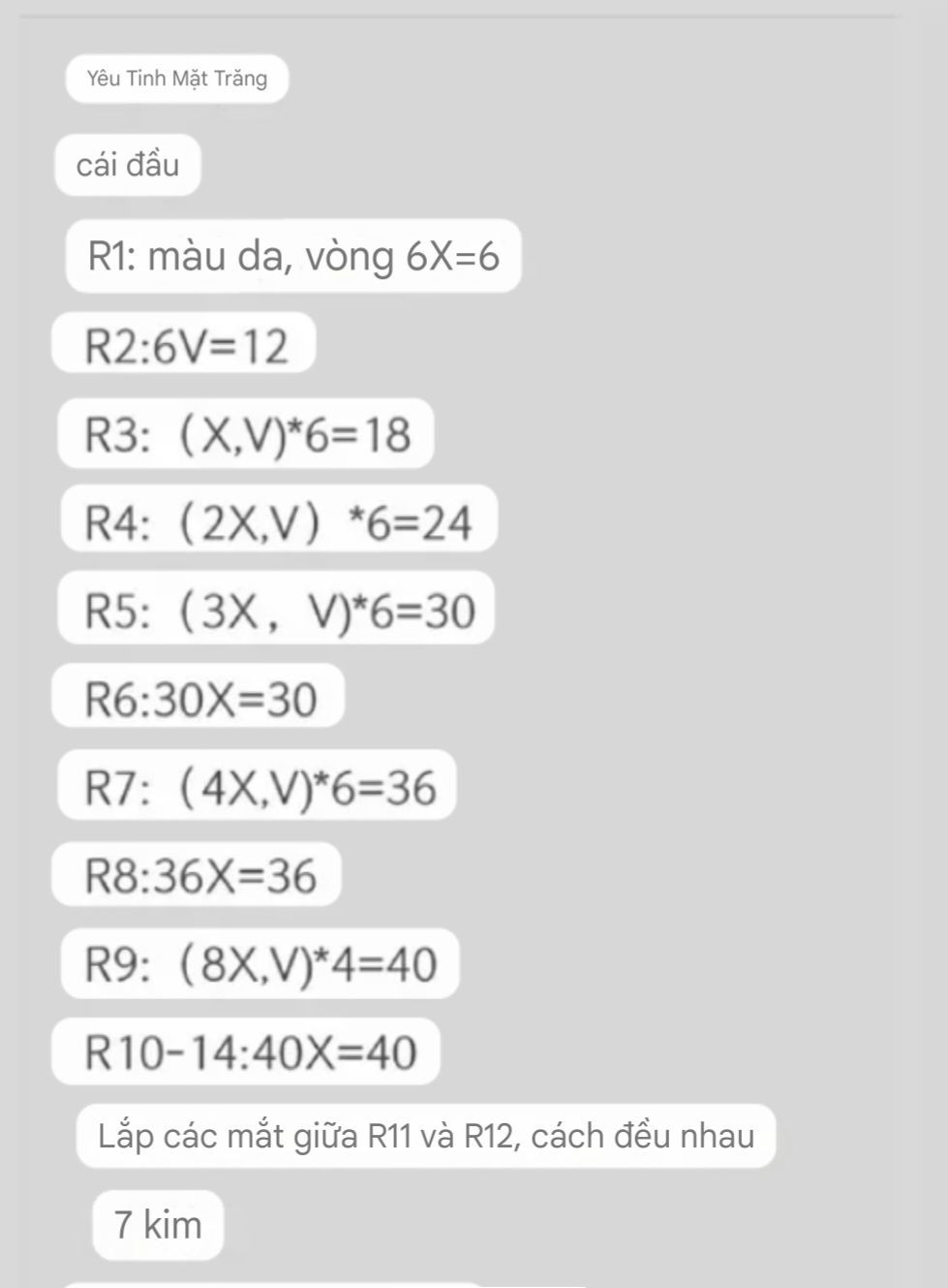 Chart Móc Len Búp bê Cô Gái Mặt Trăng
