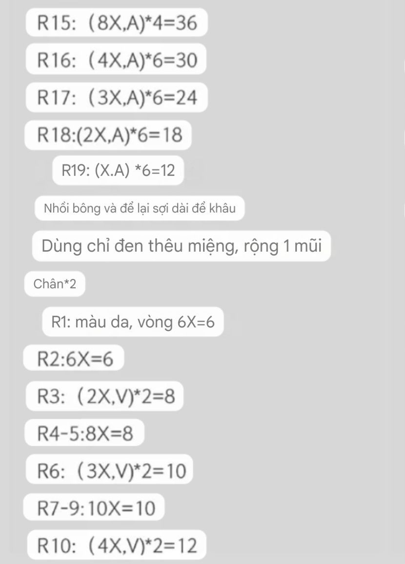 Chart Móc Len Búp bê Cô Gái Mặt Trăng