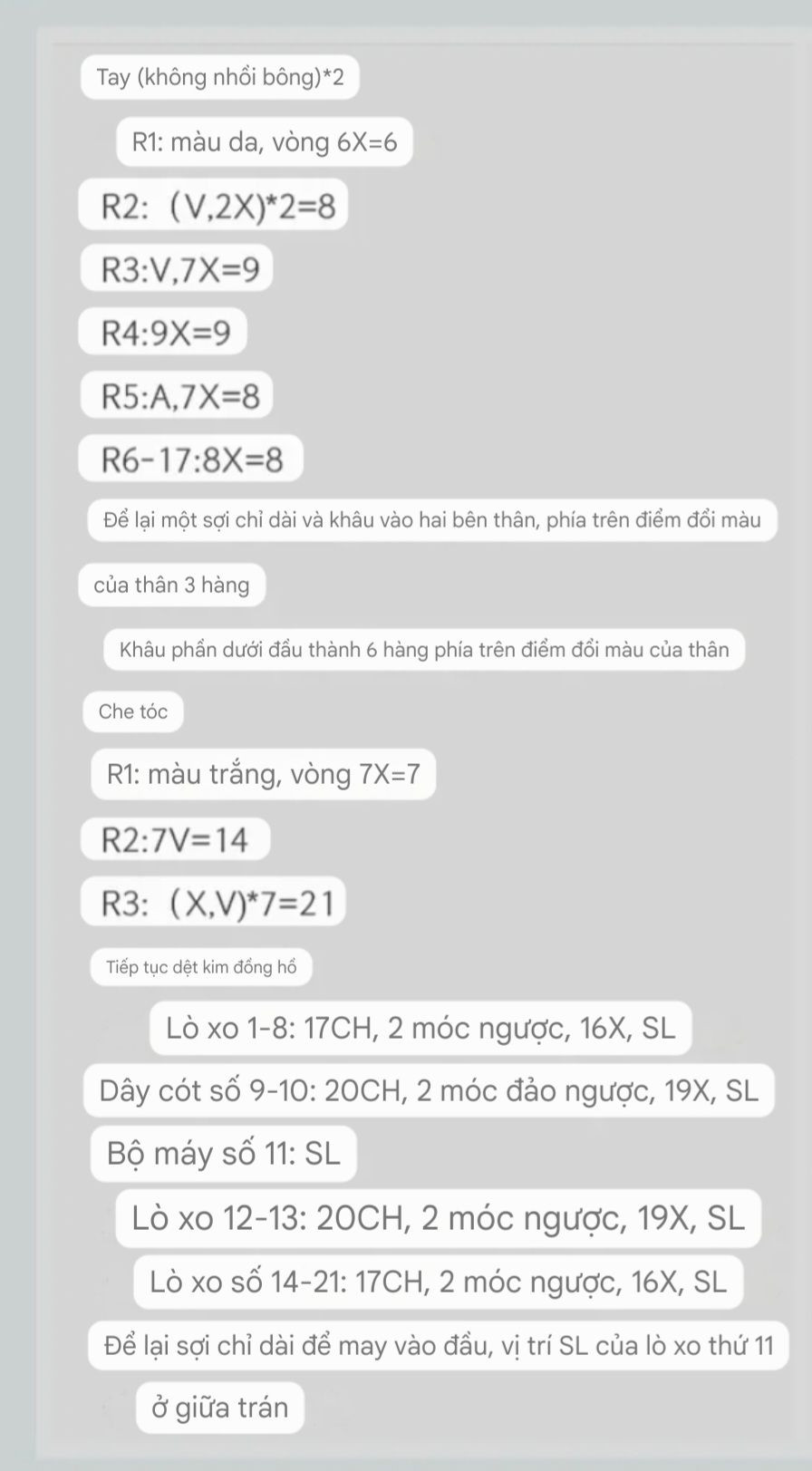Chart Móc Len Búp bê Cô Gái Mặt Trăng