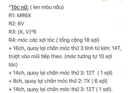 Chart móc len búp bê couple nam nữ dễ thương