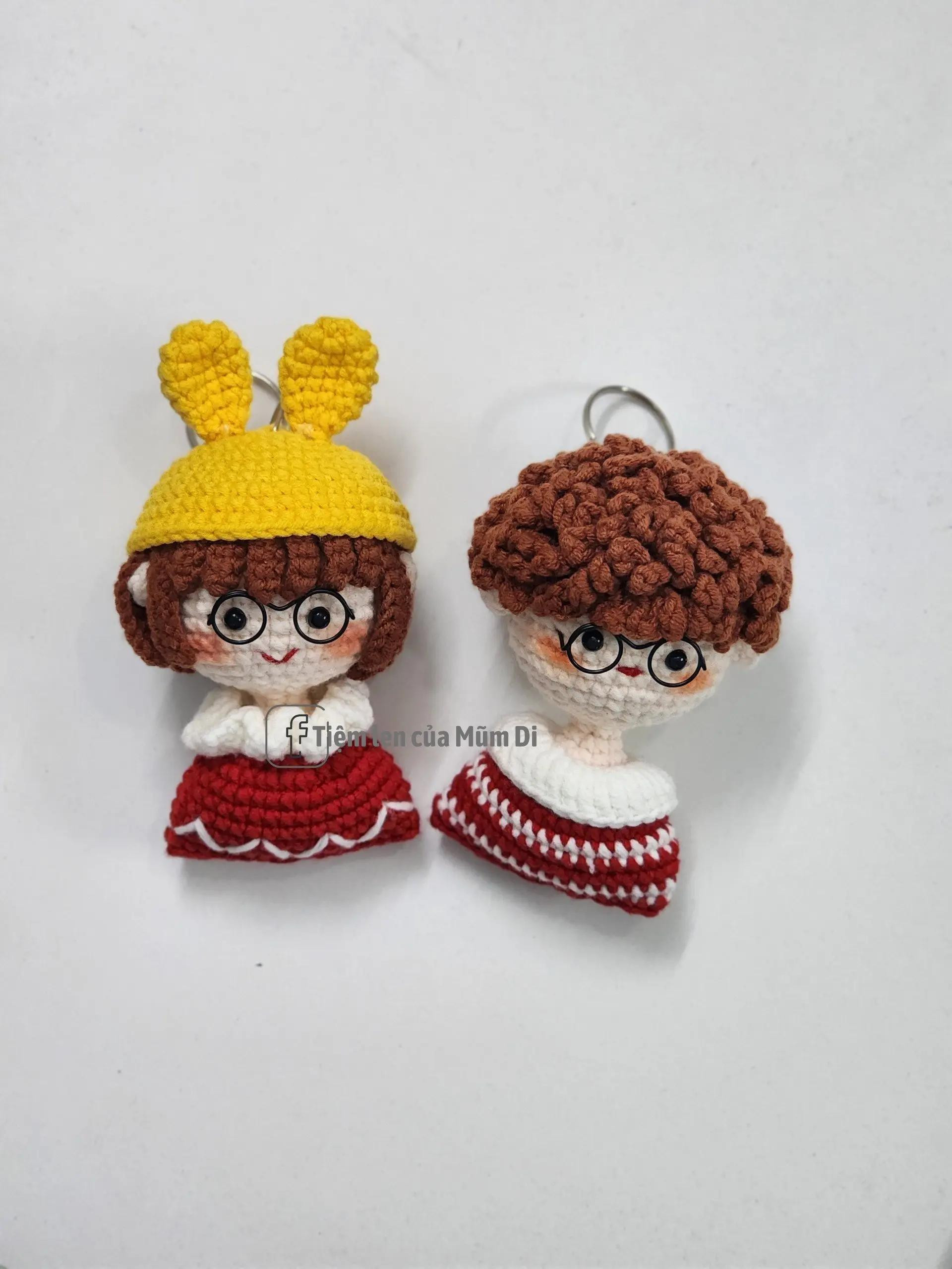 Chart móc len búp bê couple nam nữ dễ thương