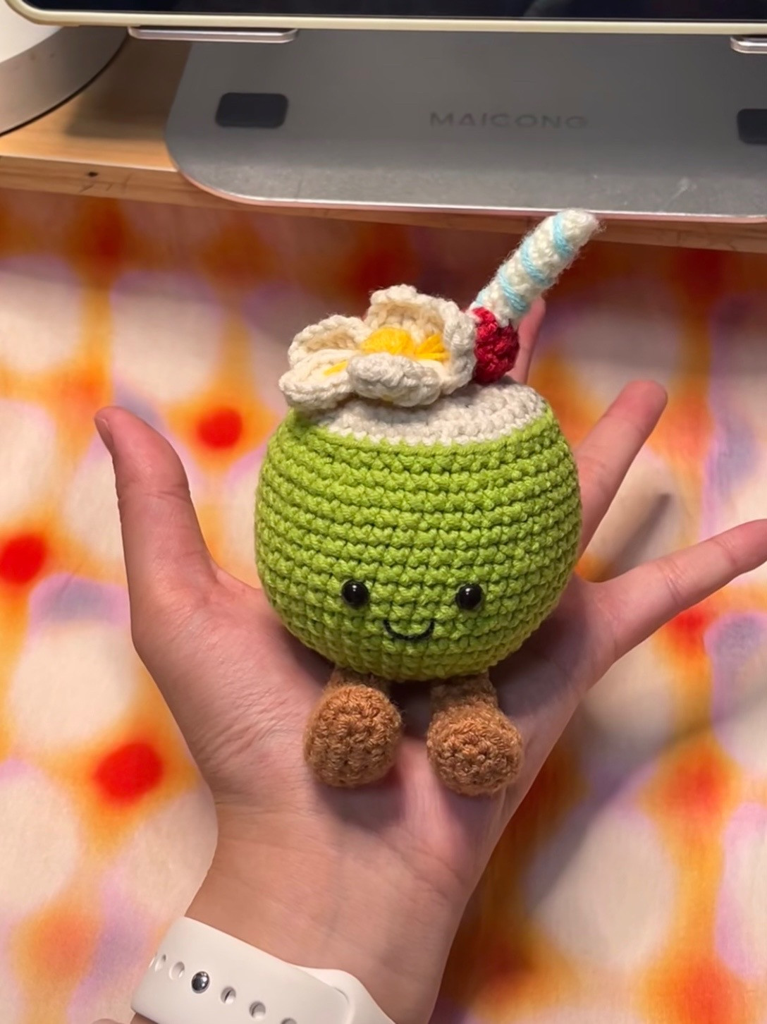 Chart móc len búp bê dừa Jellycat mùa hè