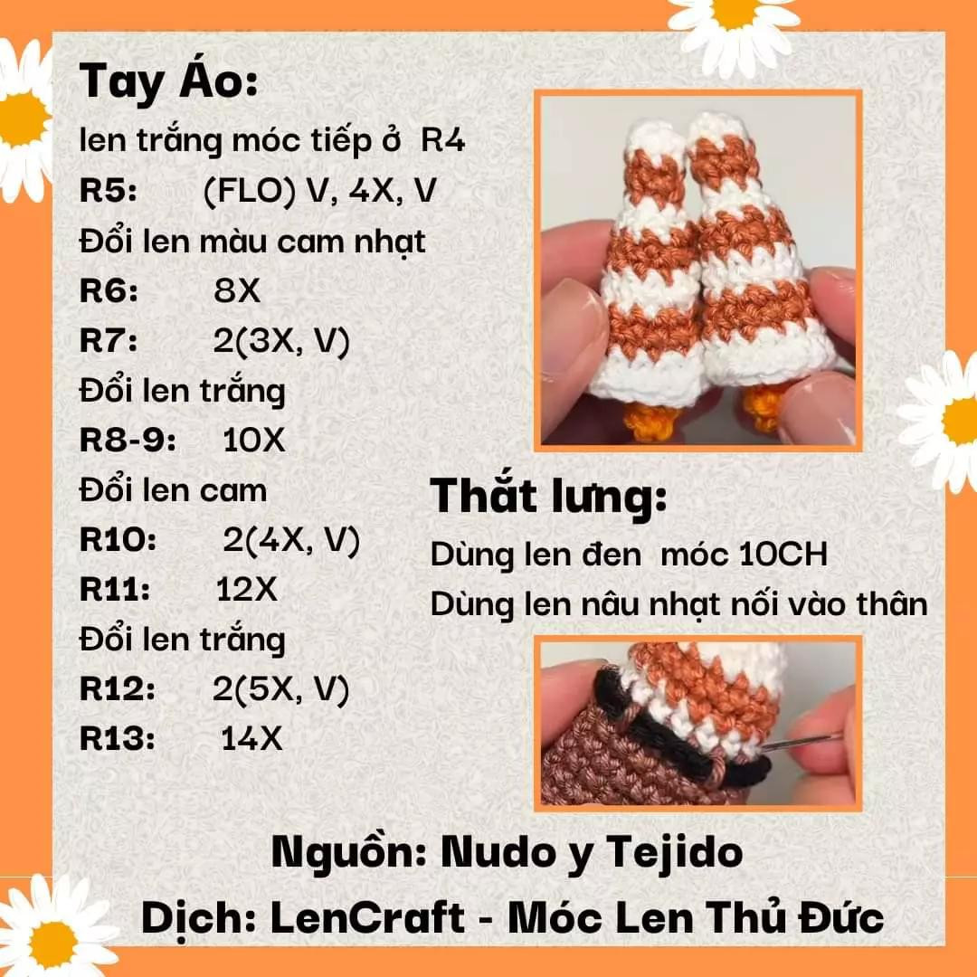 Chart Móc Len Búp bê Envy (Inside Out) - Hướng dẫn chi tiết từng phần