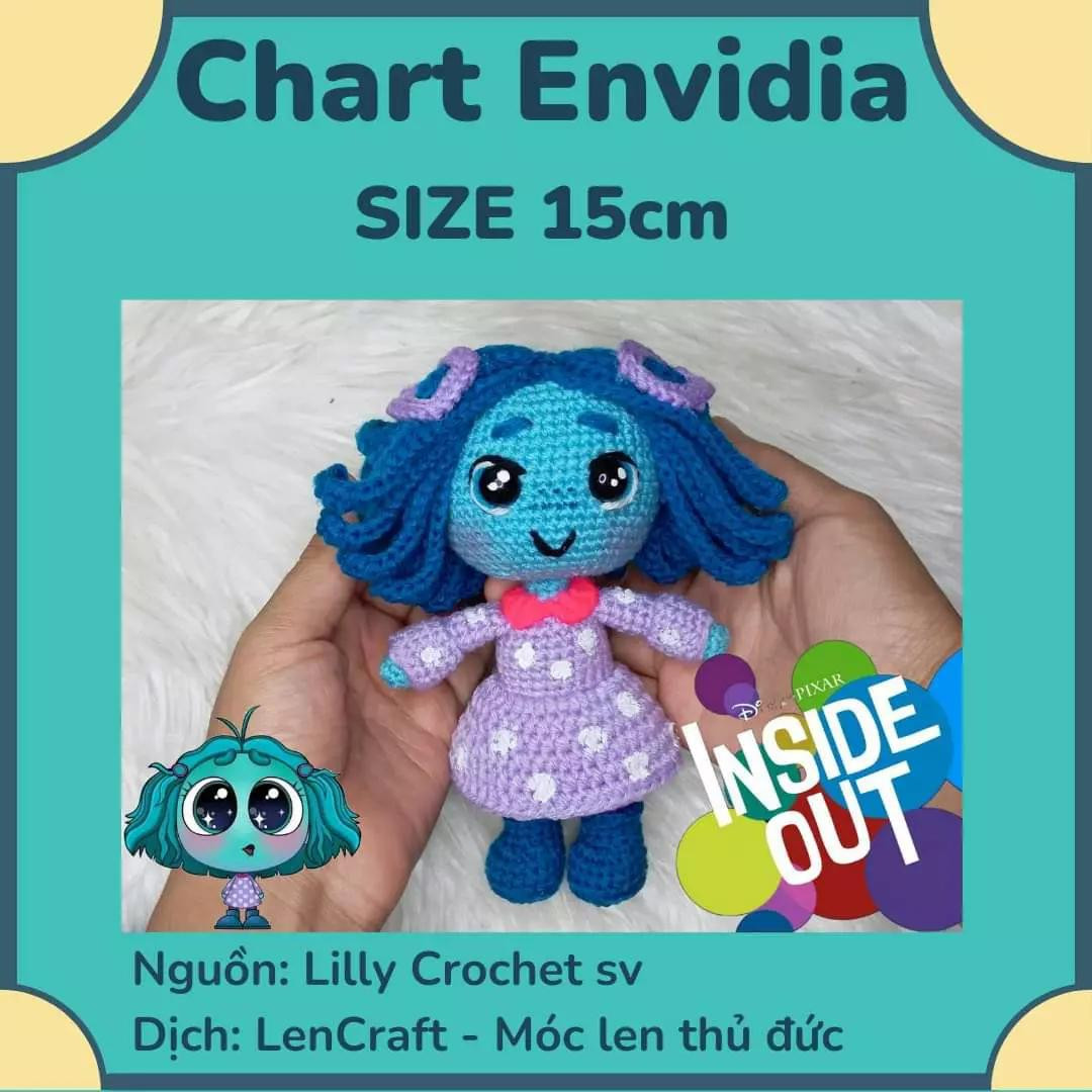Chart Móc Len Búp bê Envy (Inside Out) - Hướng dẫn chi tiết từng phần