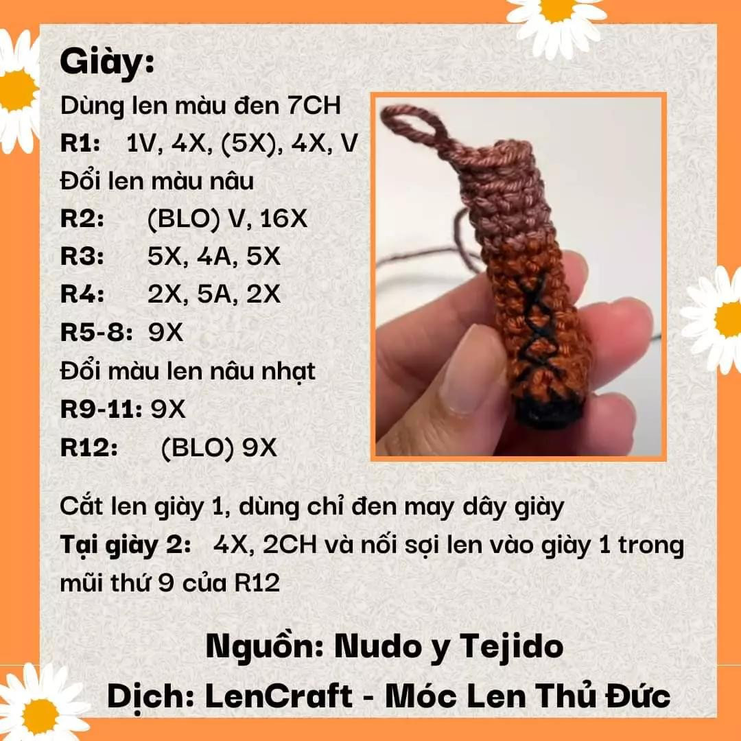 Chart Móc Len Búp bê Envy (Inside Out) - Hướng dẫn chi tiết từng phần