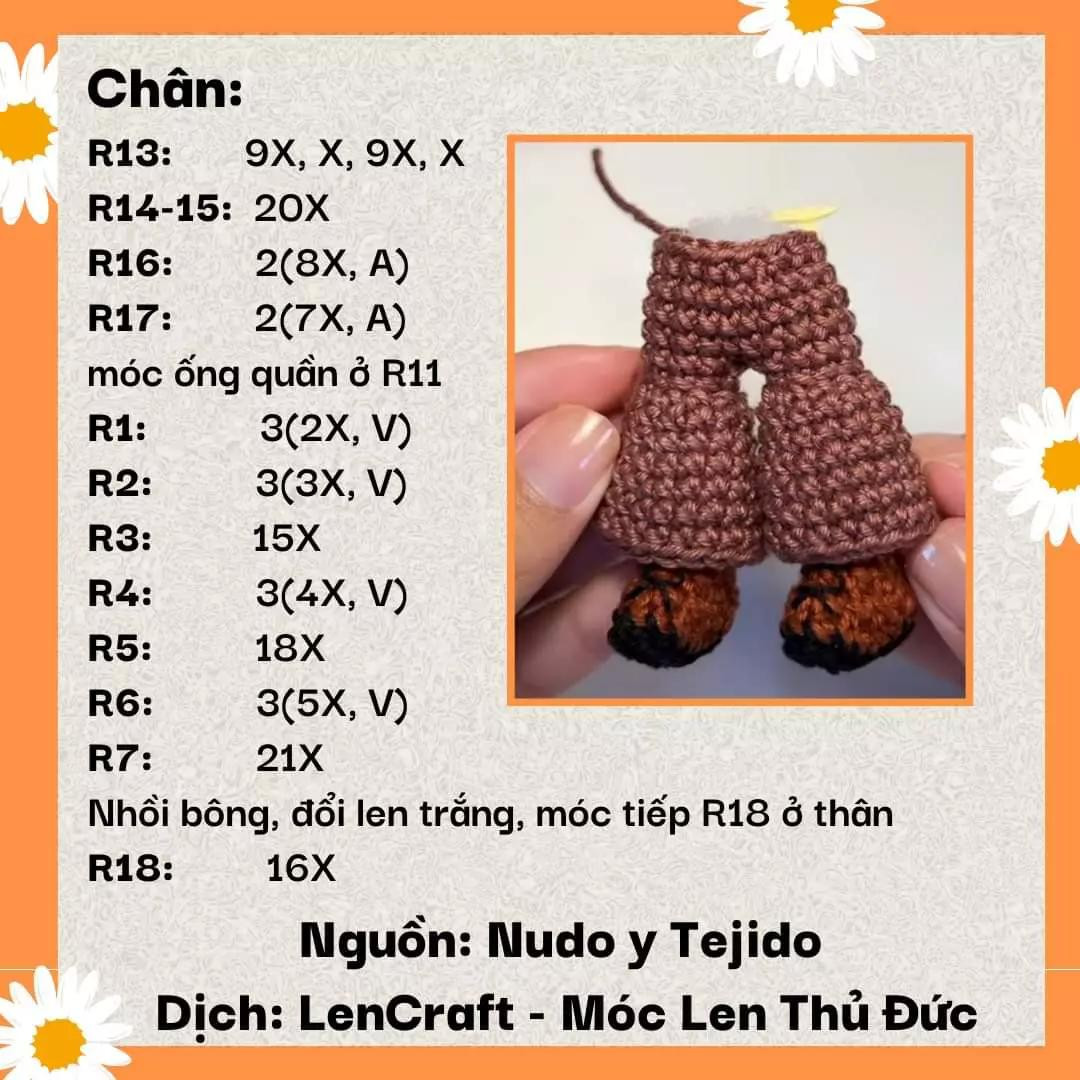 Chart Móc Len Búp bê Envy (Inside Out) - Hướng dẫn chi tiết từng phần