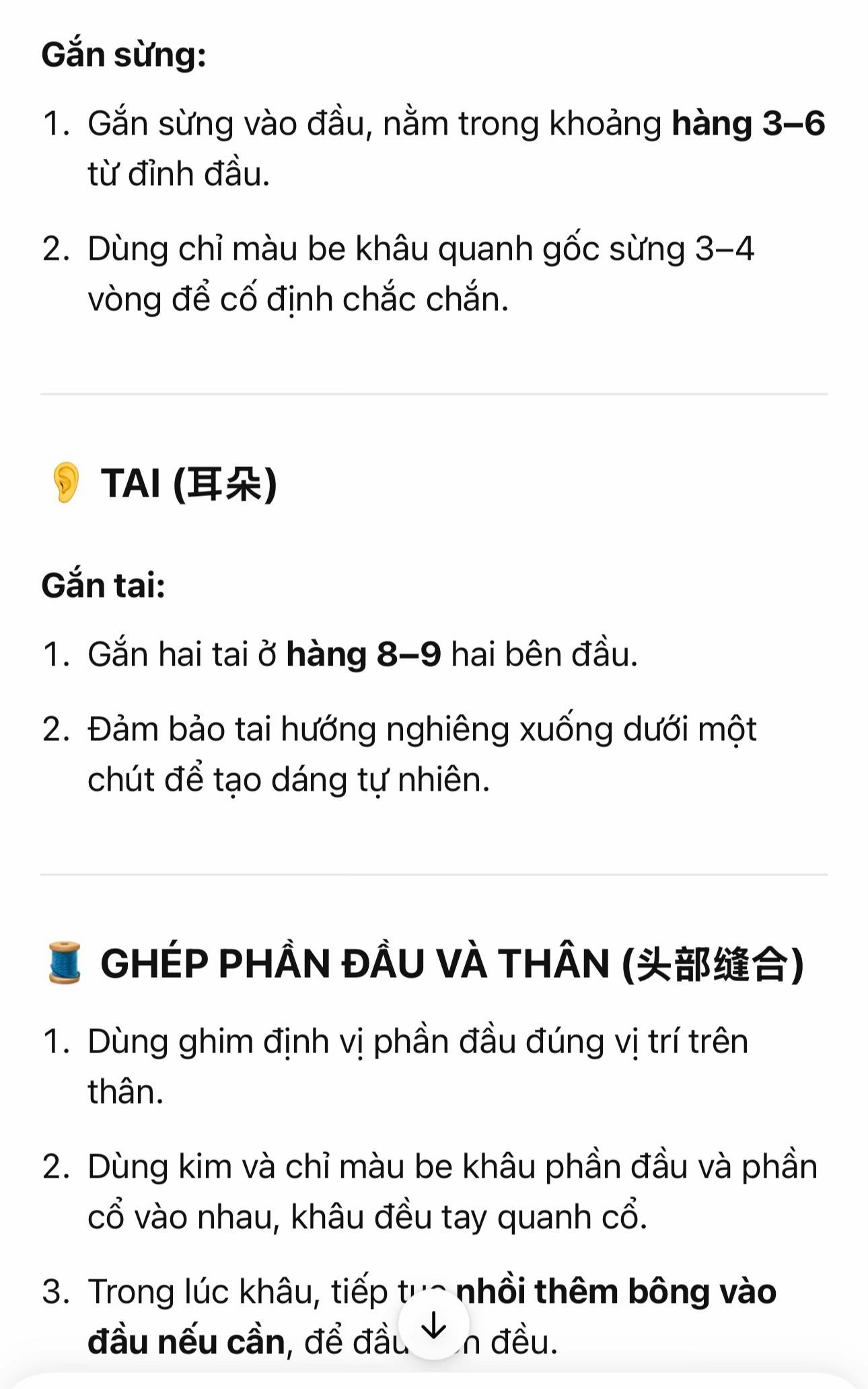 Chart Móc Len Búp bê Hươu Cao Cổ Amigurumi