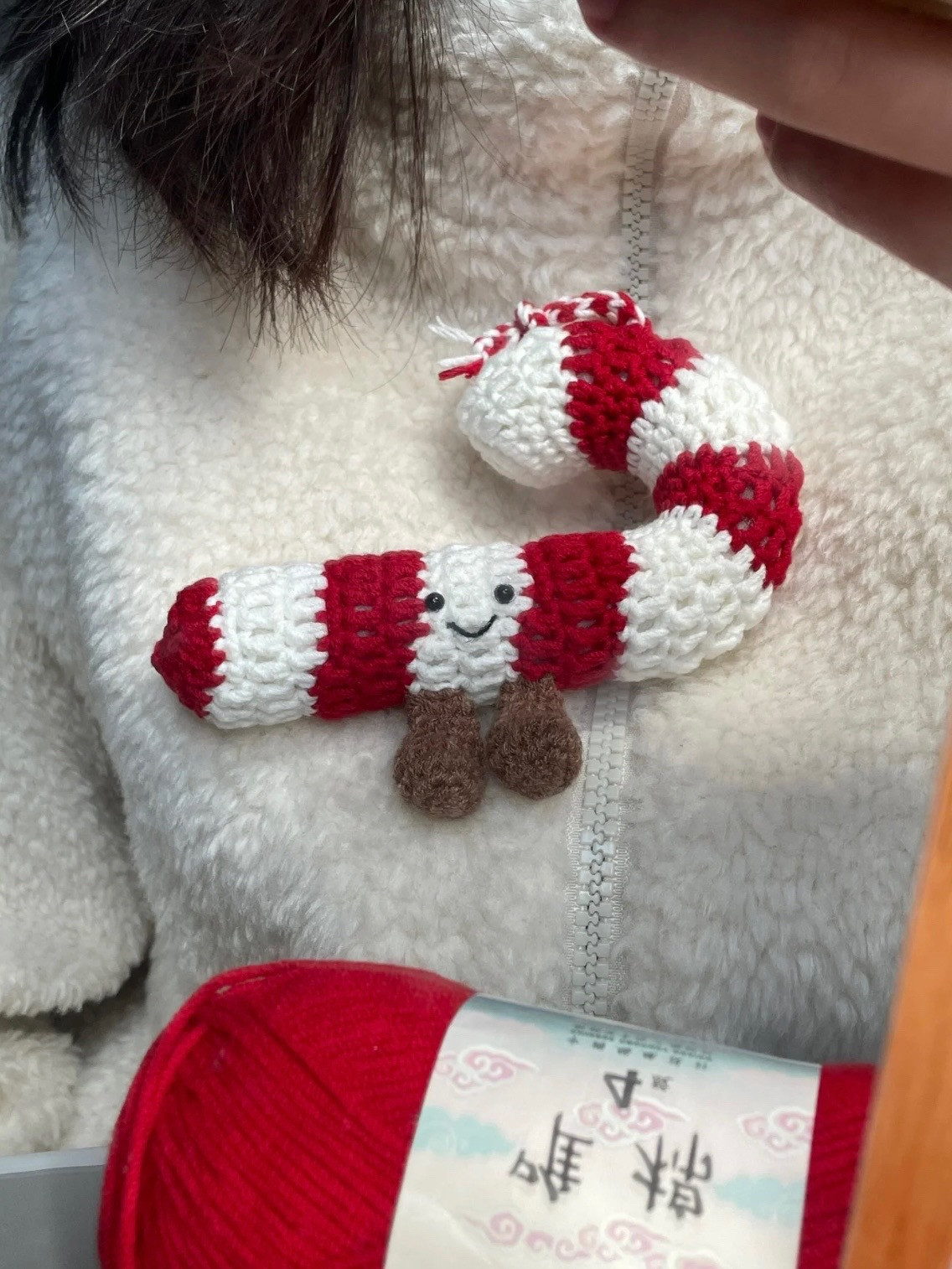 Chart móc len búp bê kẹo gậy Jellycat Noel