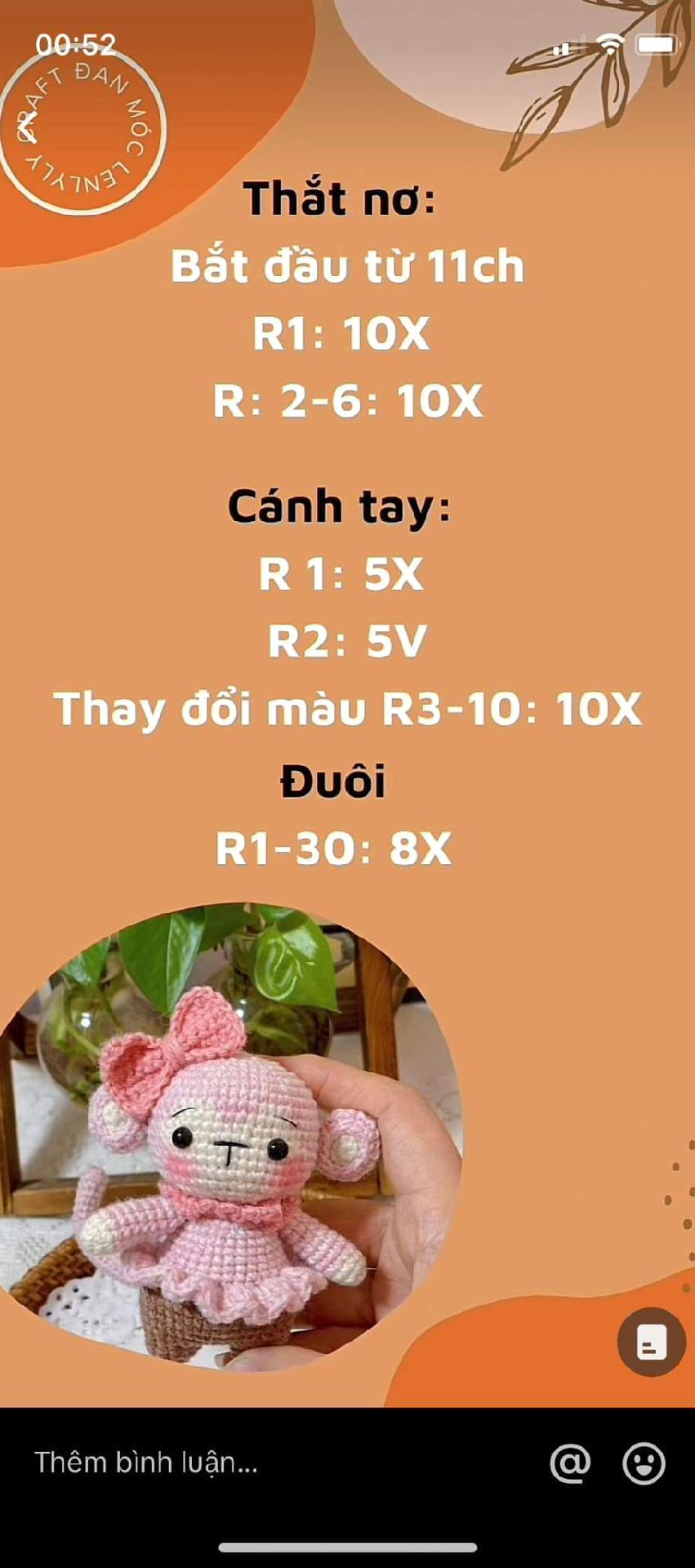 Chart Móc Len Búp Bê Khỉ Rich Kid & Khỉ Cầm Chuối Dễ Thương