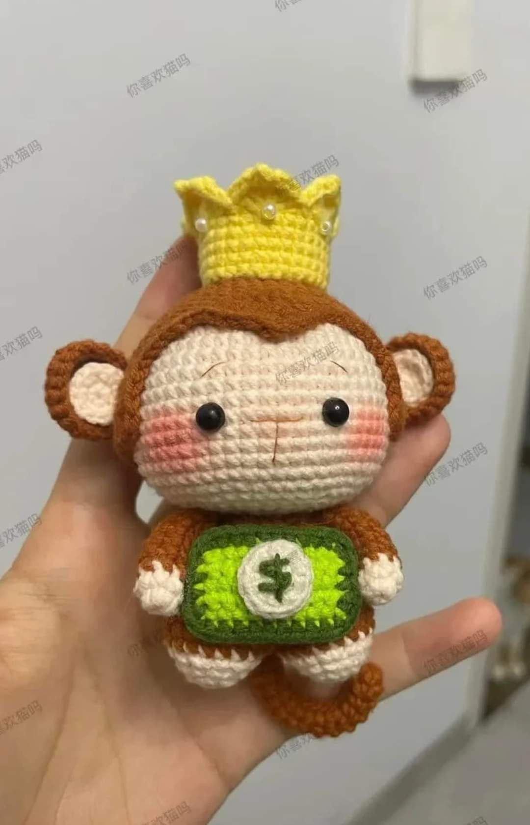 Chart Móc Len Búp Bê Khỉ Rich Kid & Khỉ Cầm Chuối Dễ Thương