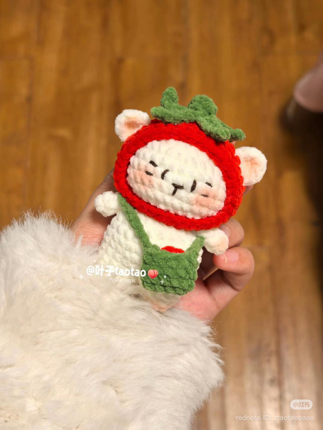 Chart Móc Len Búp Bê Mèo Cà Chua Dễ Thương