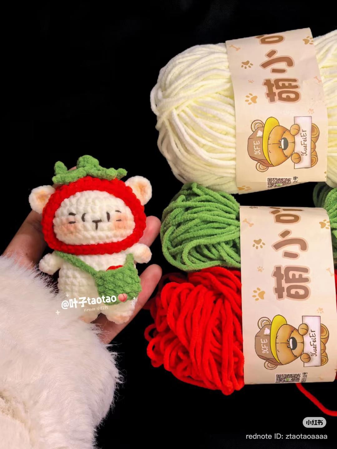 Chart Móc Len Búp Bê Mèo Cà Chua Dễ Thương