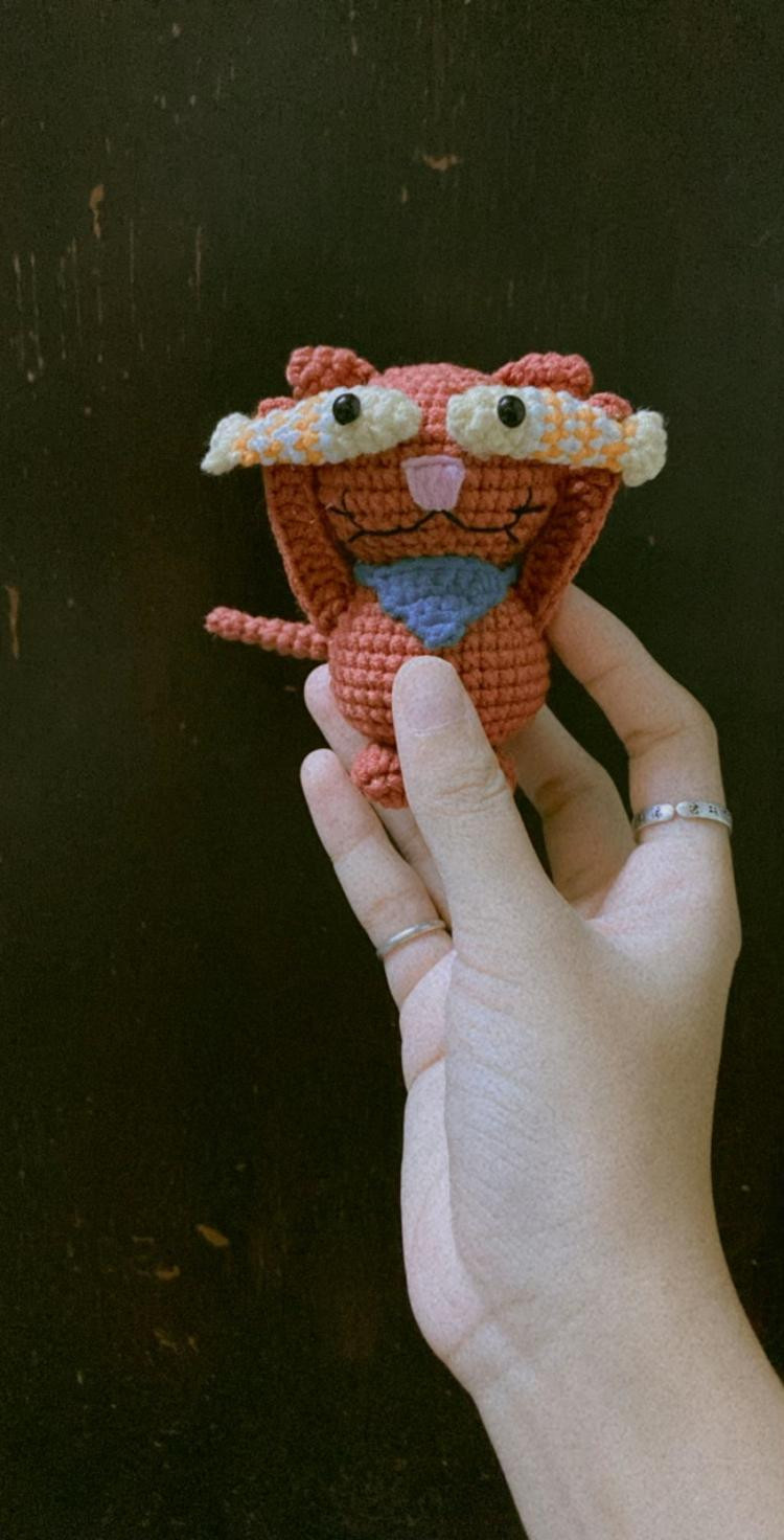 Chart Móc Len Búp Bê Mèo Cá Giữ Kính, Hướng Dẫn Chi Tiết