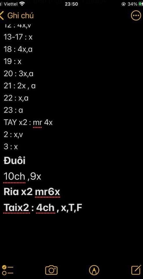 Chart móc len búp bê mèo mập dễ thương nhiều màu sắc