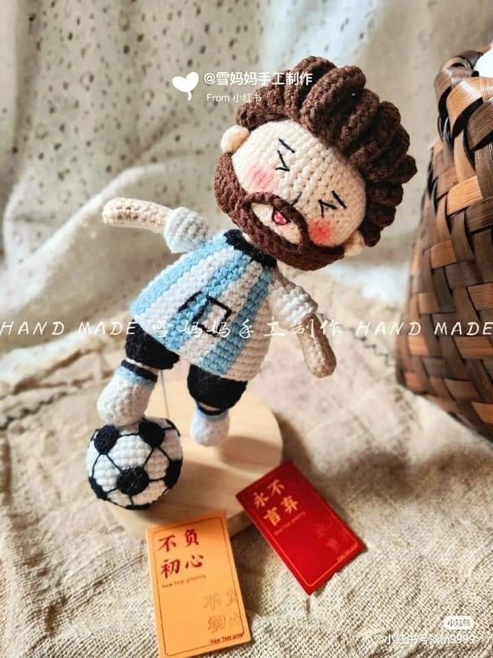 Chart Móc Len Búp bê Messi - Hướng dẫn chi tiết từng phần