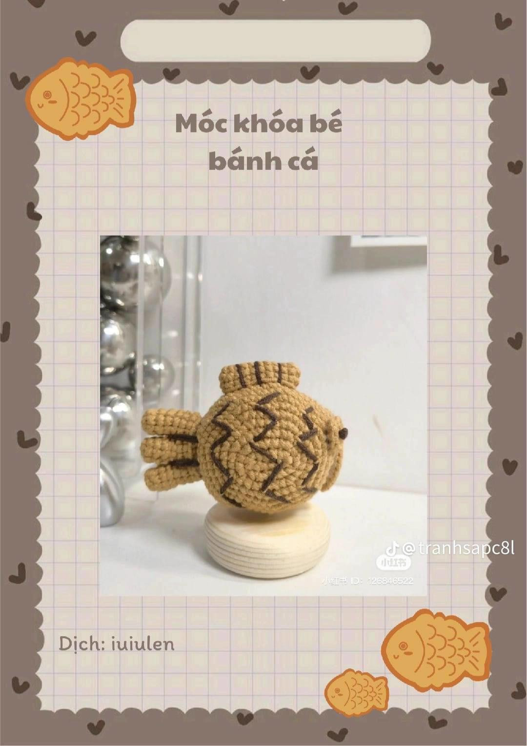 Chart móc len búp bê Mochi hoa và Kem dễ thương