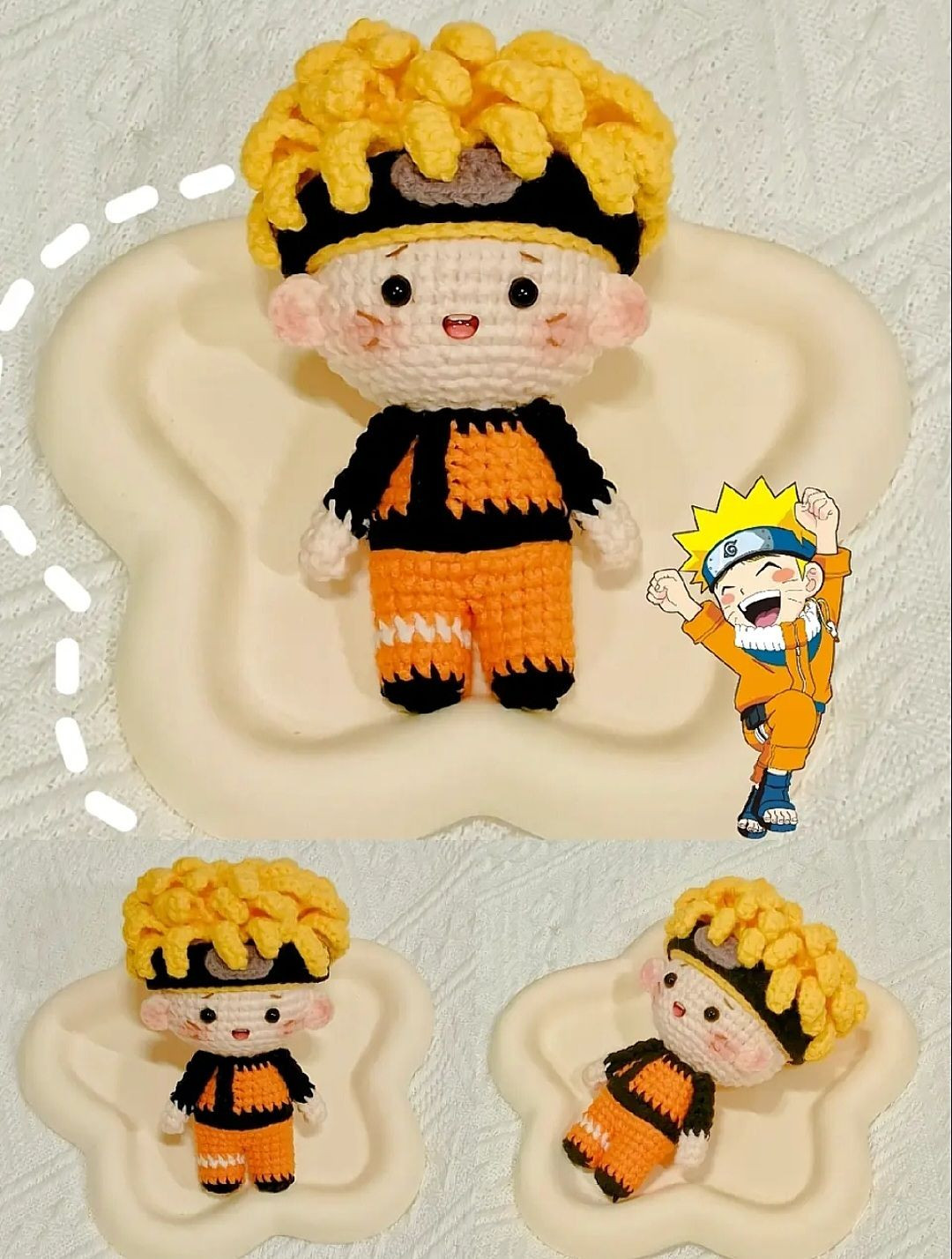 Chart Móc Len Búp bê Naruto Amigurumi Chi Tiết Từng Phần