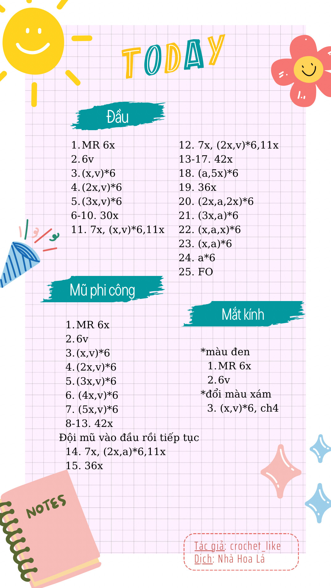 Chart móc len búp bê Snoopy phi công dễ thương