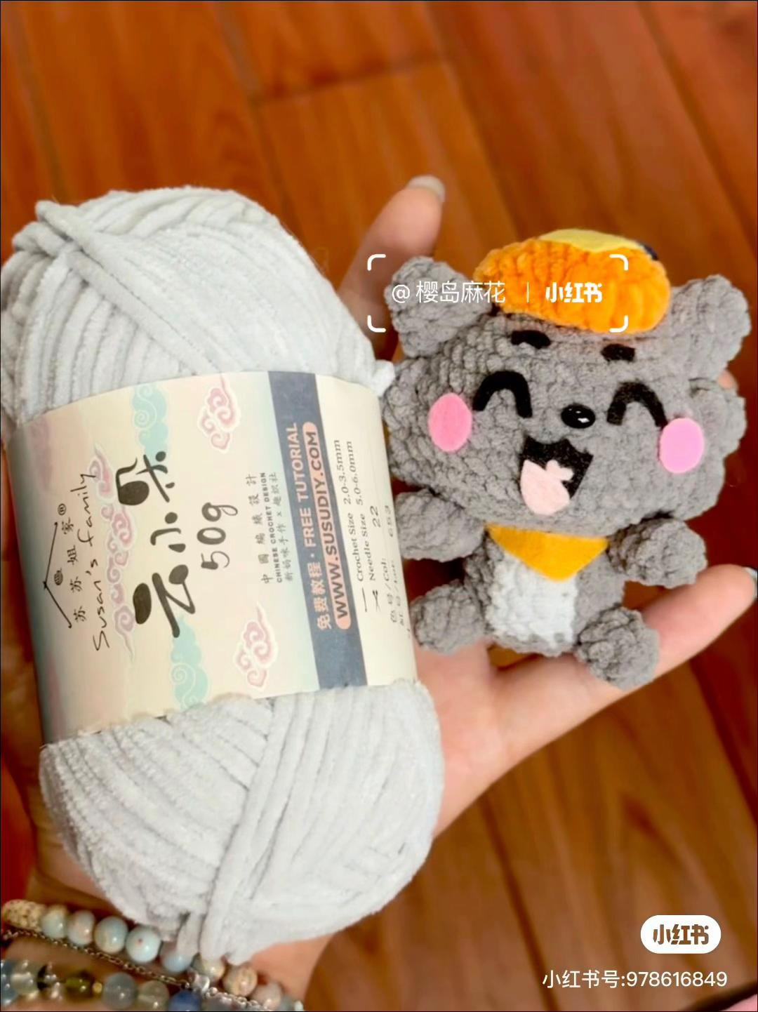 Chart móc len búp bê Sói xám dễ thương, hướng dẫn chi tiết từng phần