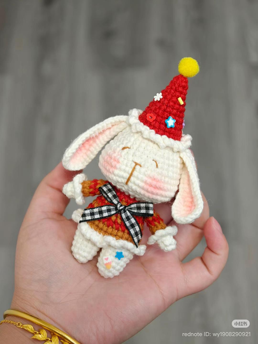 Chart Móc Len Búp bê Thỏ Noel Dáng Ngọt Ngào