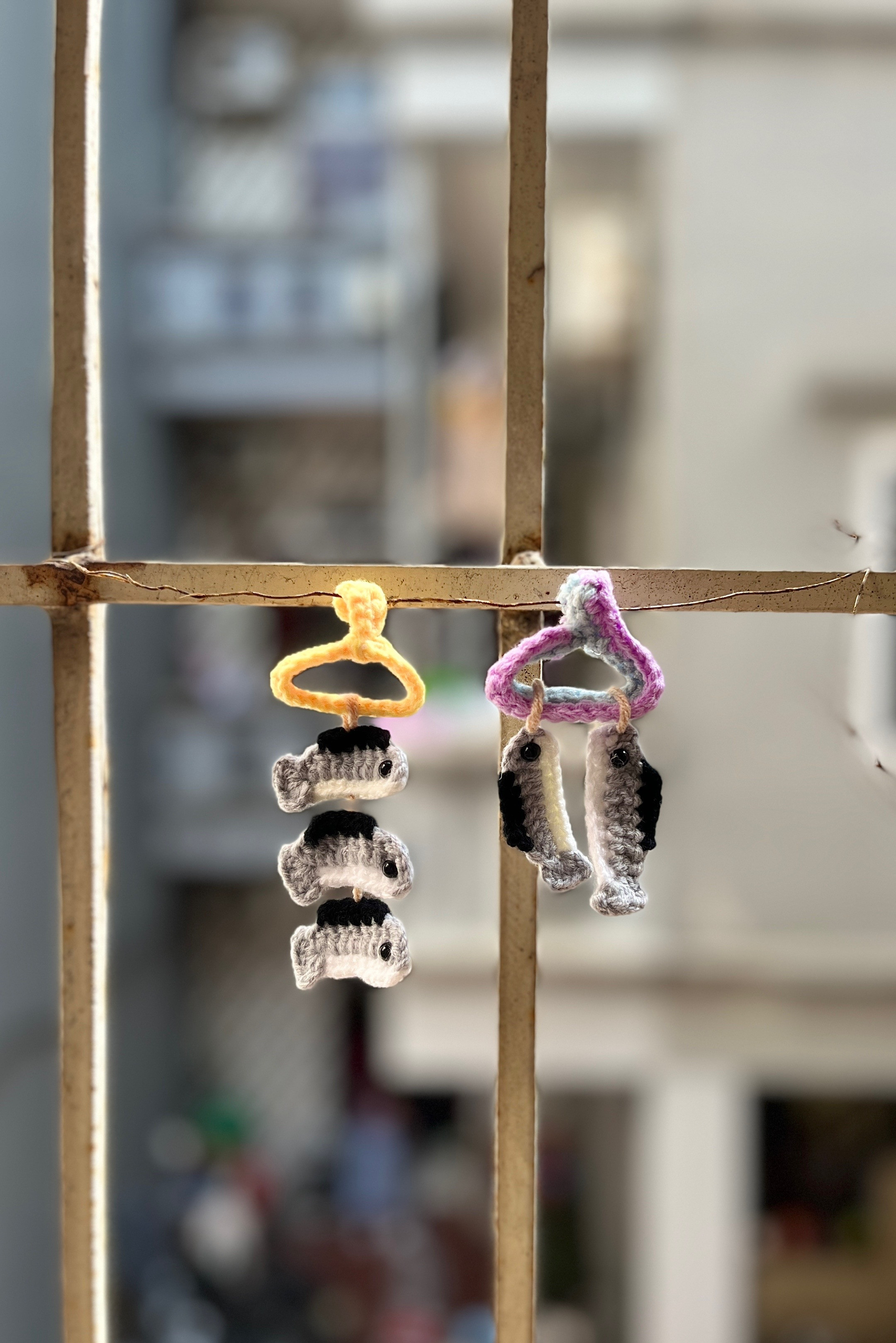 Chart móc len cá mini treo áo dễ thương