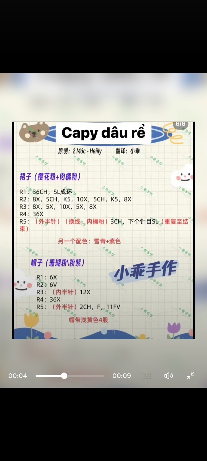 Chart móc len cặp đôi Gấu Trúc Đỏ và Gấu Mèo