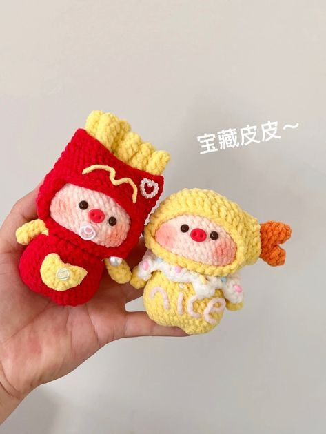 Chart móc len cặp đôi Gấu Trúc Đỏ và Gấu Mèo