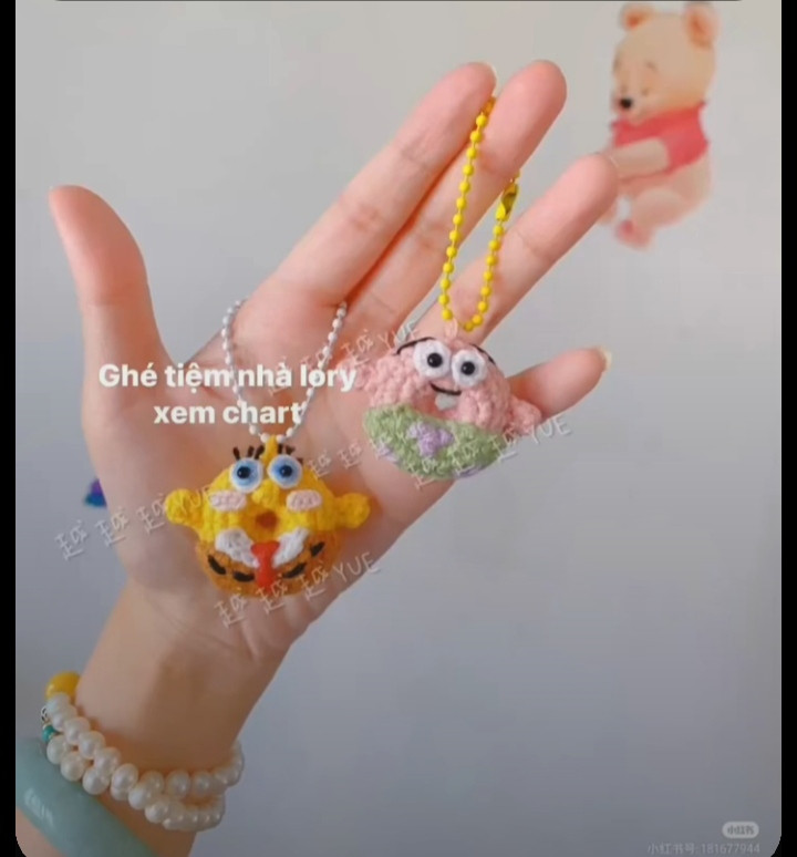 Chart móc len cặp đôi Gấu Trúc Đỏ và Gấu Mèo