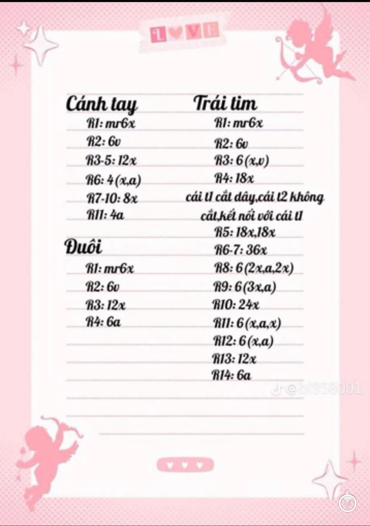 Chart móc len cặp gấu chìa khóa dễ thương