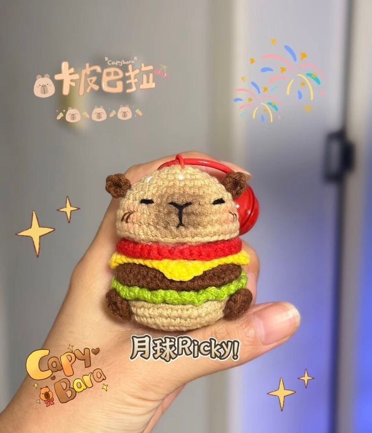 Chart Móc Len Capybara Đội Quýt Dễ Thương