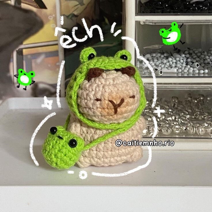 Chart Móc Len Capybara Đội Quýt Dễ Thương