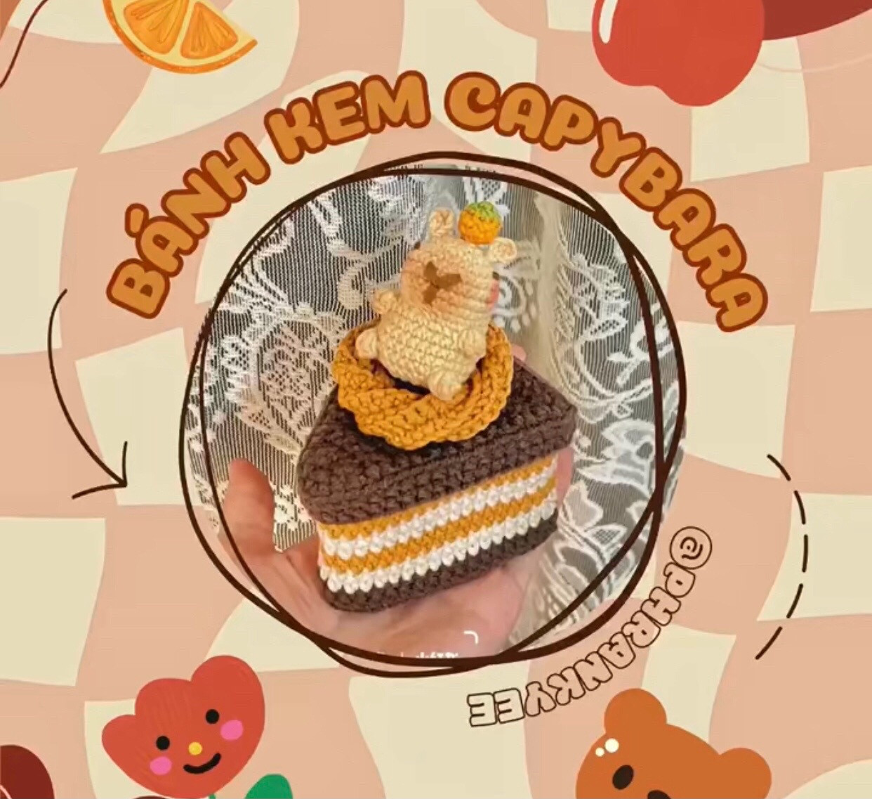 Chart Móc Len Capybara Đội Quýt Dễ Thương