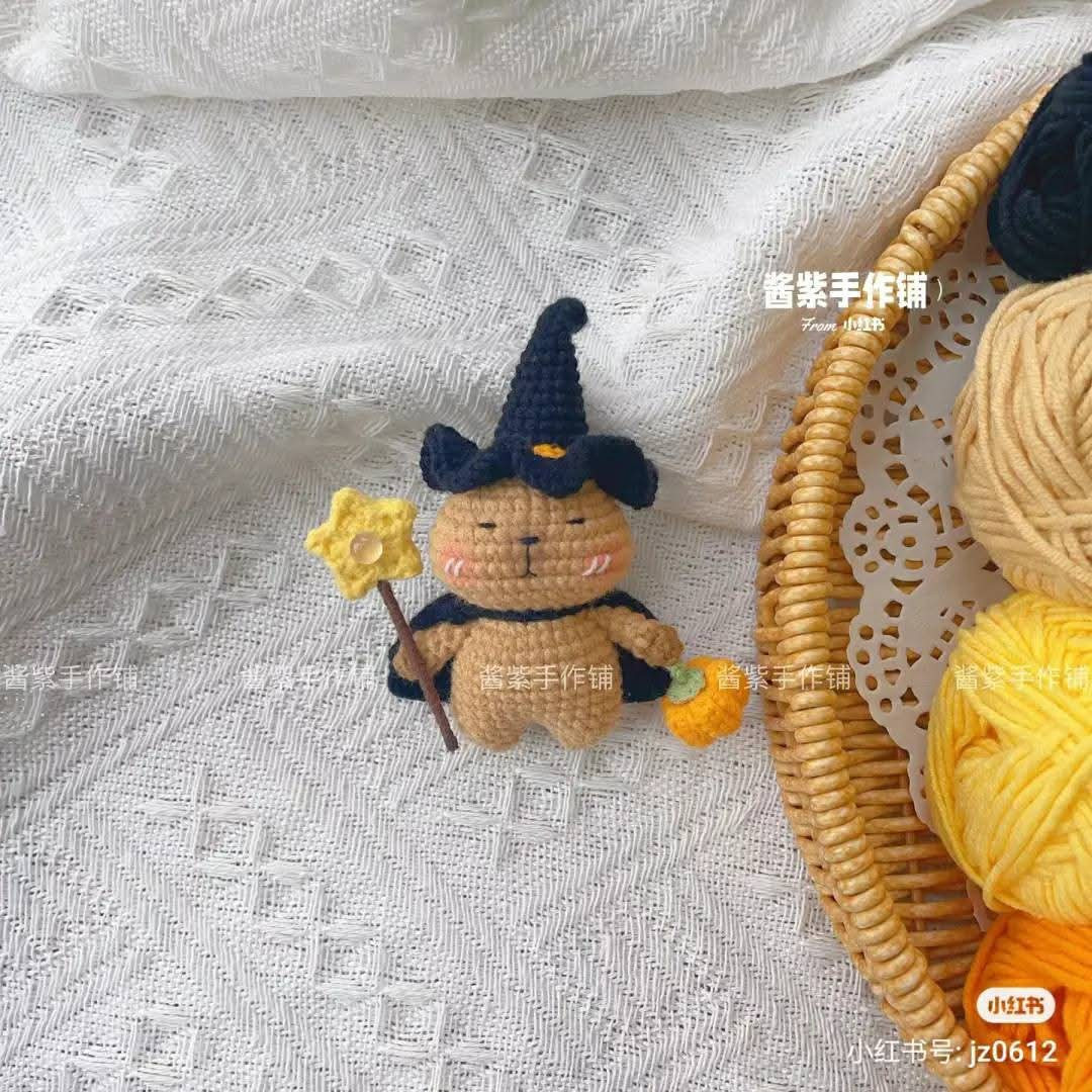 Chart Móc Len Capybara Phù Thuỷ Halloween