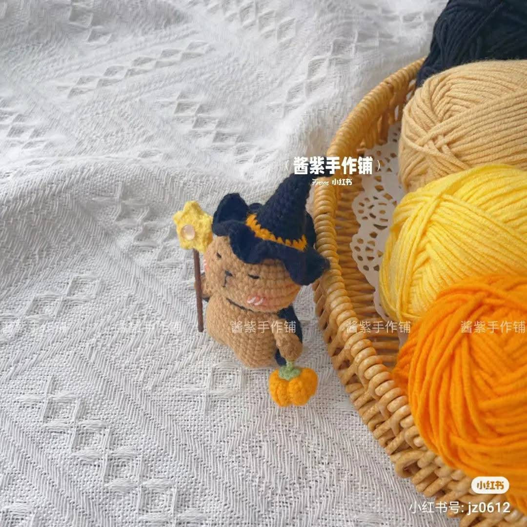 Chart Móc Len Capybara Phù Thuỷ Halloween